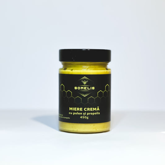 Miere Cremă cu Polen și Propolis