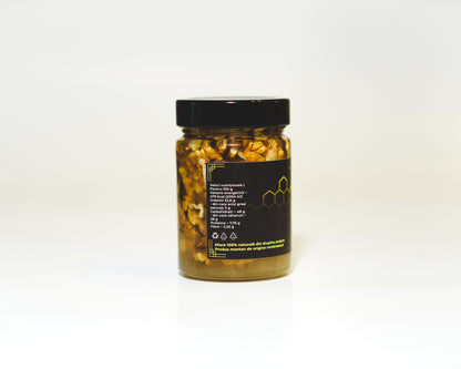 Miere de salcâm cu sâmburi de nucă 450g